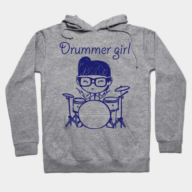 Drummer Girl Hoodie by Altaria Design